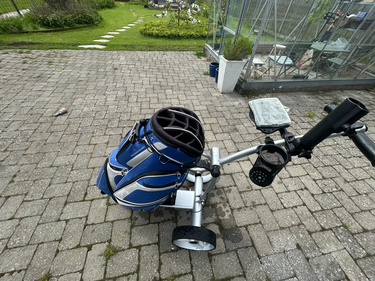 Billede 3 - El golfvogn med bag og rejsetaske