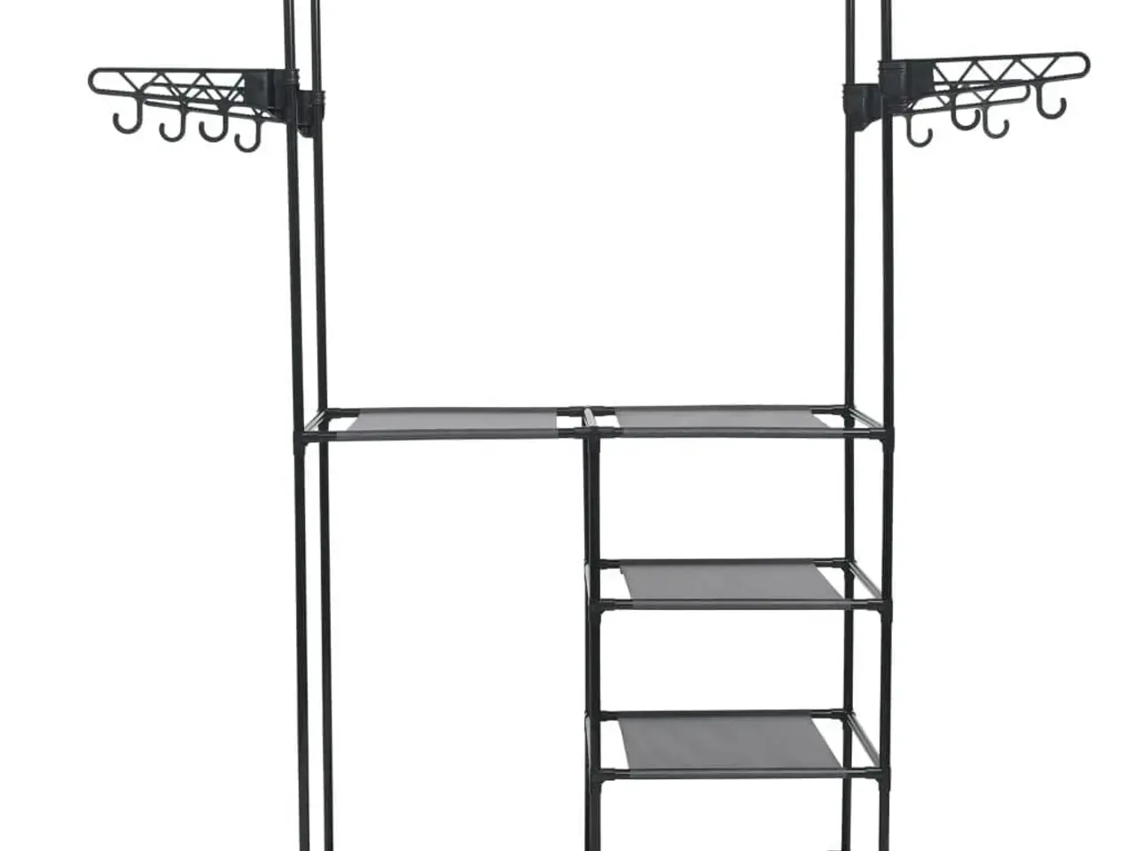 Billede 4 - Tøjstativ med 4 hylder 87 x 44 x 158 cm - sort