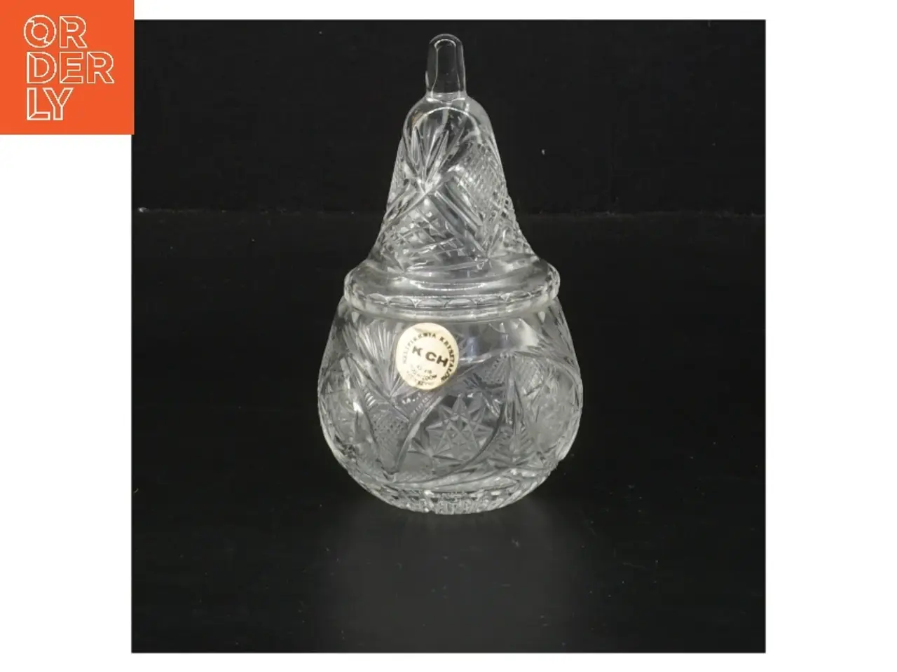 Billede 1 - Krystal glas med låg(str. 12 cm) (str. 12 cm)