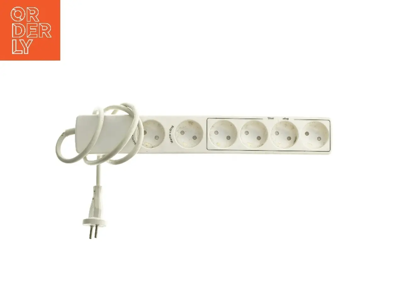 Billede 1 - Hvid stikdåse med 6 udtag (str. 37x5,5 cm)