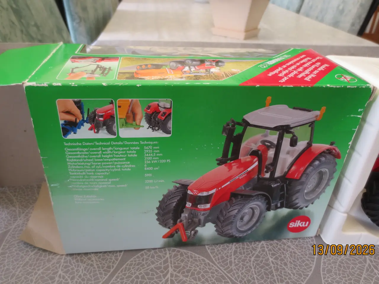 Billede 4 - 1 stk Ny Modeltraktor Massey Ferguson 8680 Dyna VT