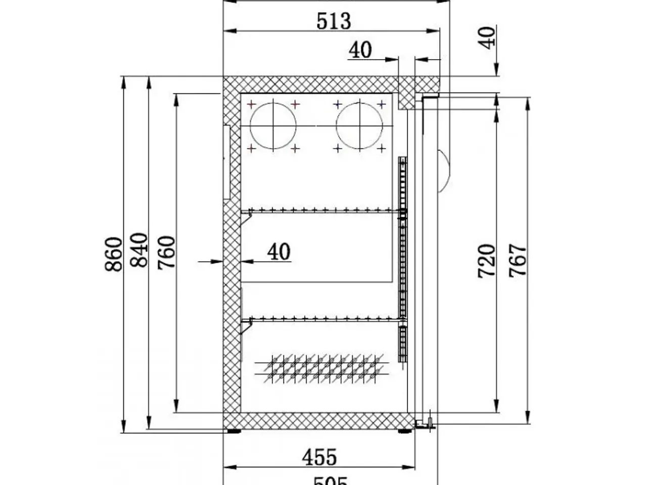 Billede 2 - Sort Bar-Køler – 3 Døre & Rustfrit Interiør – 537L