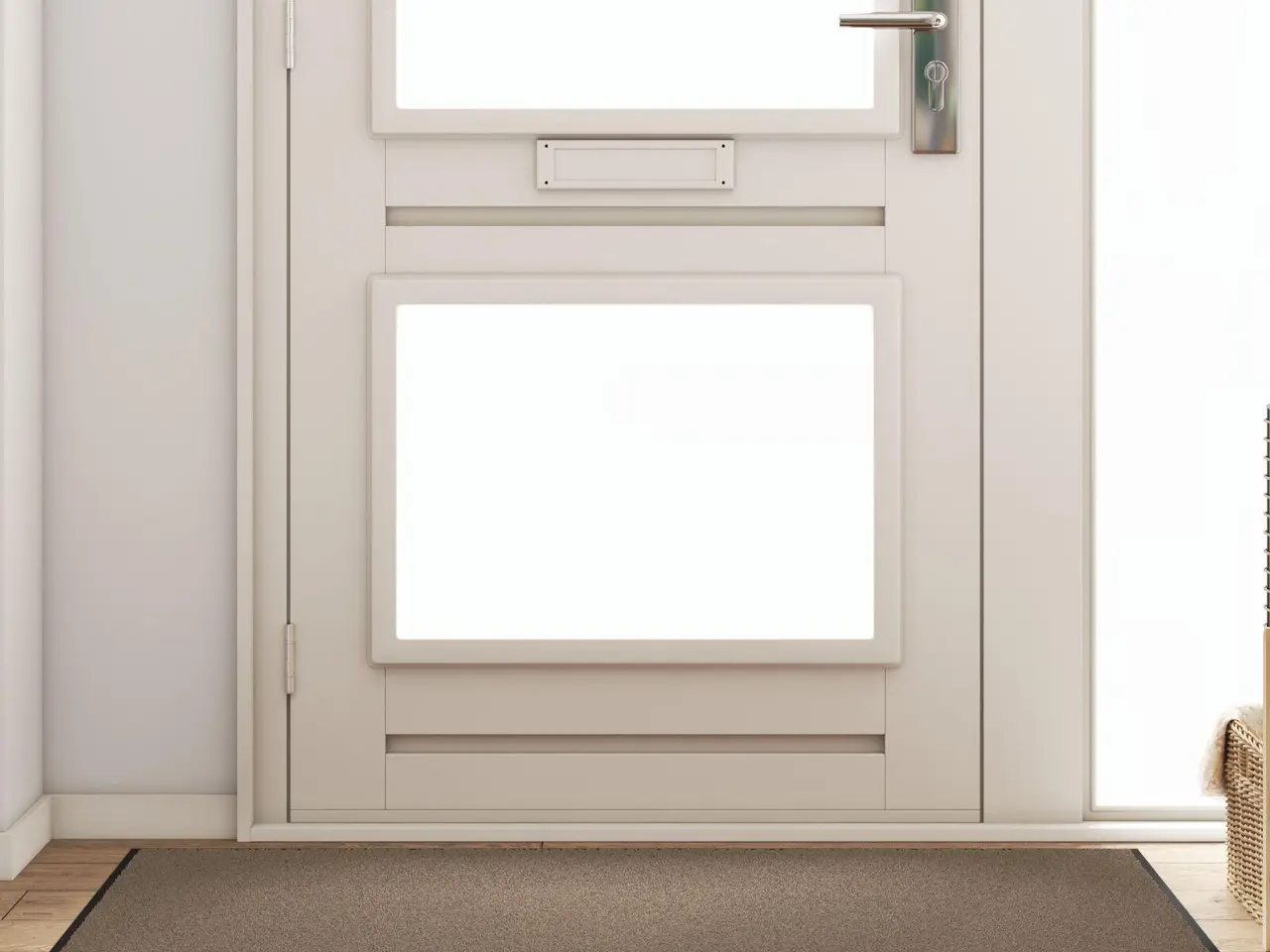 Billede 1 - Dørmåtte beige og sort 90 x 150 cm