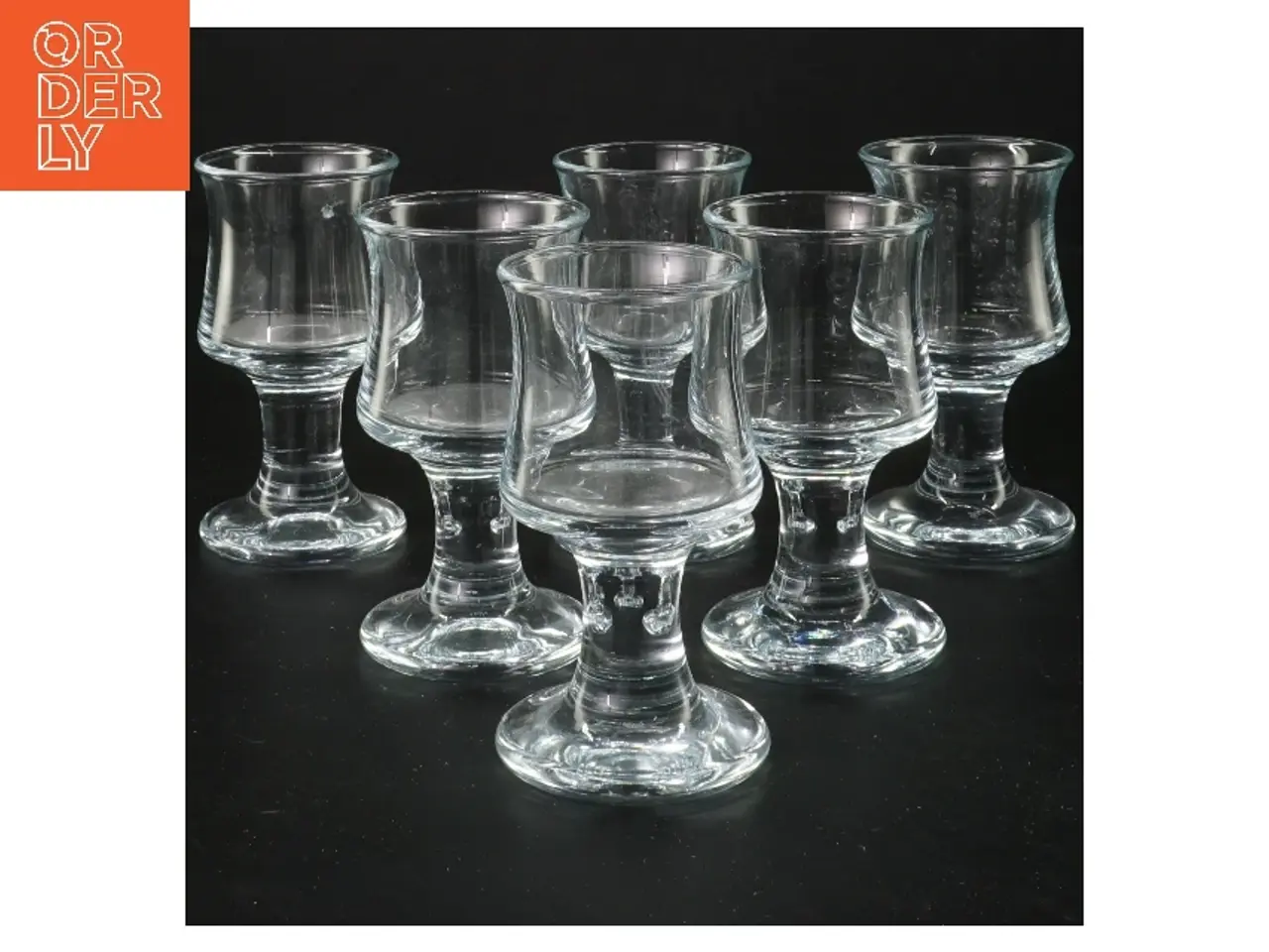 Billede 1 - Glas snapseglas sæt (str. 6 stk Ø 5 cm længde 10 cm)
