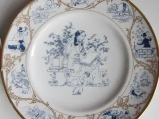 H.C. Andersen platte med guldkant 24,5 cm