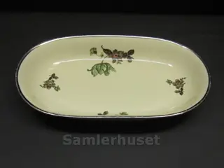 Grøn Vallø Platin Assiet 22x12½ cm.