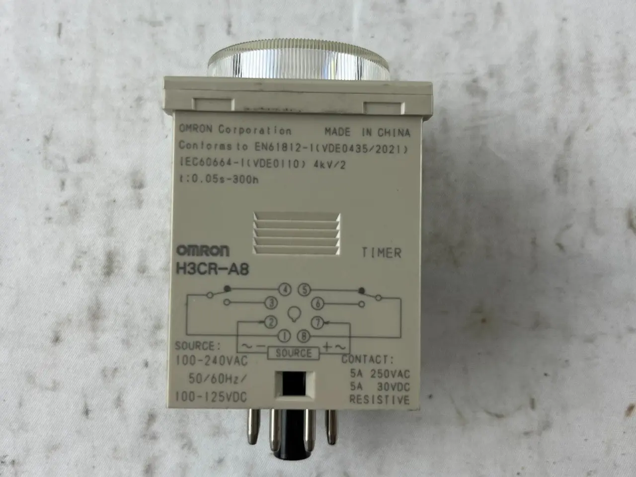 Billede 6 - Omron H3CR-A8 Analog Timer relæ 100-240VAC 5A