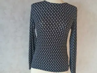 Mønstret Pieces top/bluse str S 