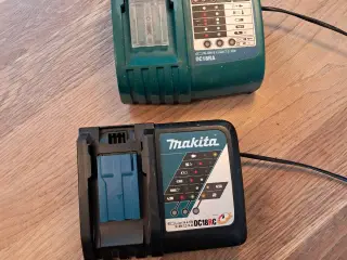 Makita DC18RA og DC18RC batteriopladere til 7,2–18
