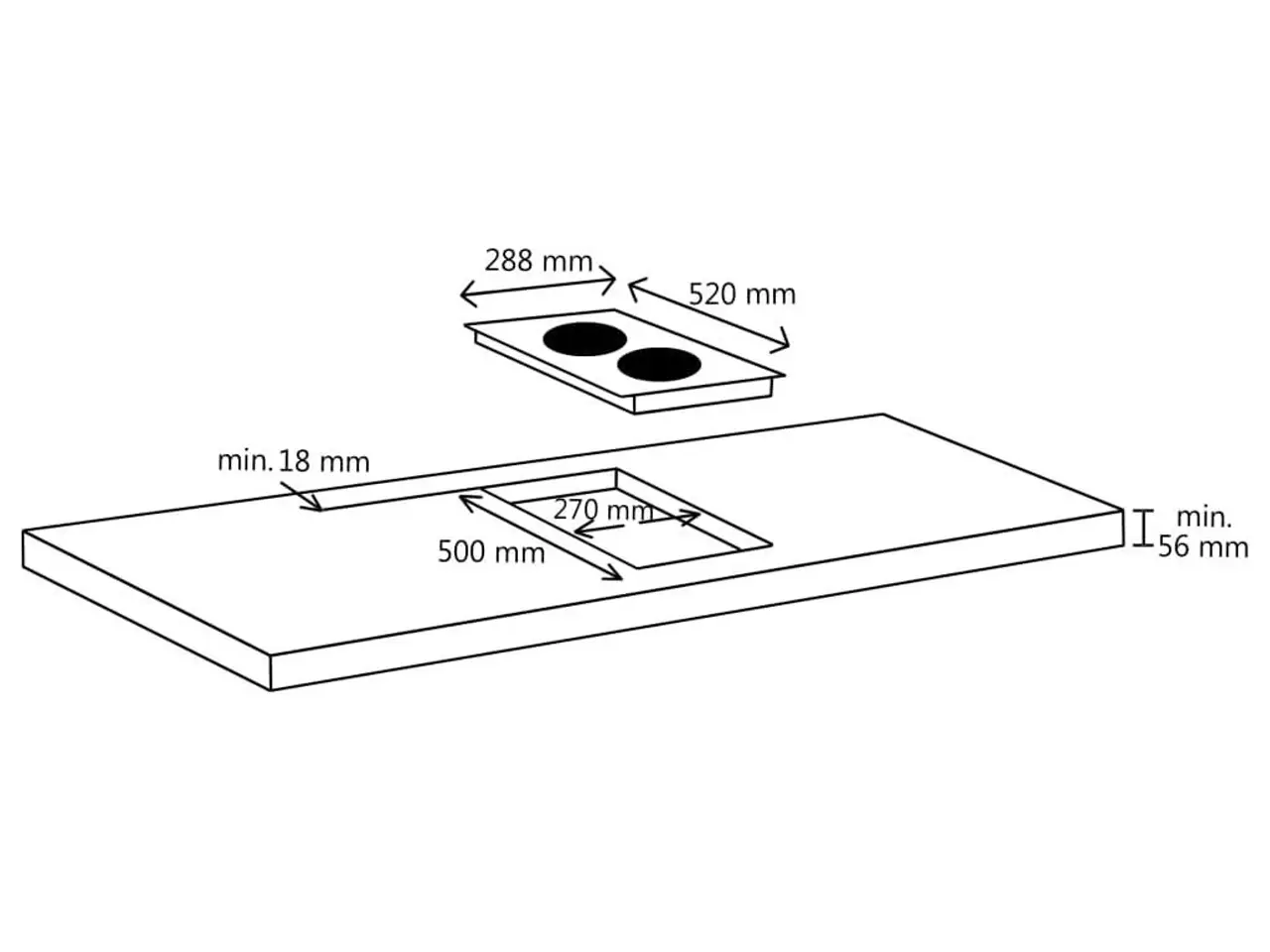 Billede 4 - Induktionskogeplade med 2 zoner - Touch Control, glas, 3.500 W