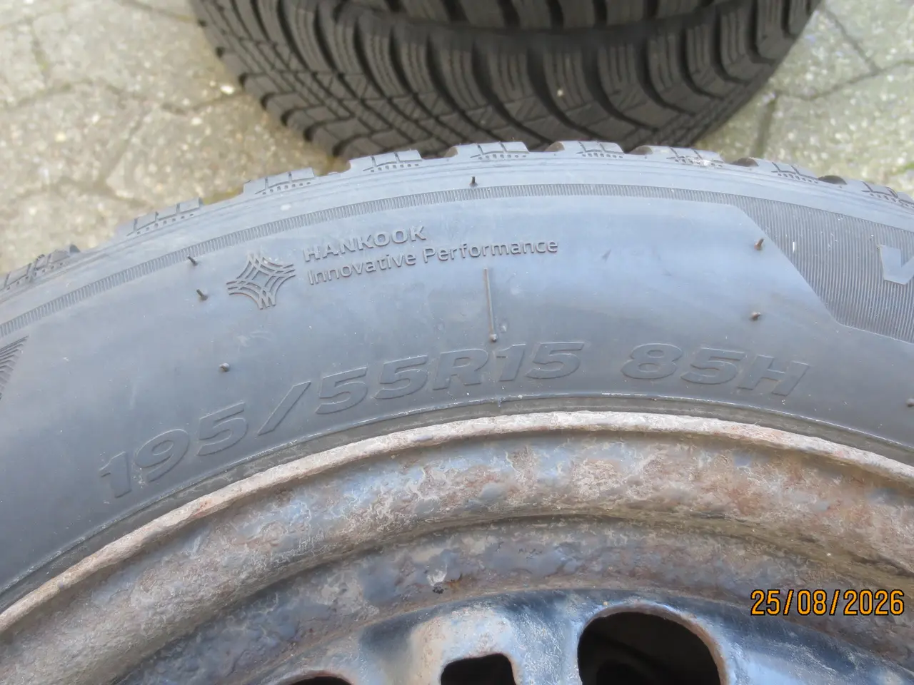 Billede 4 - 4 stk Vinterhjul Hankook 195/55/R 15