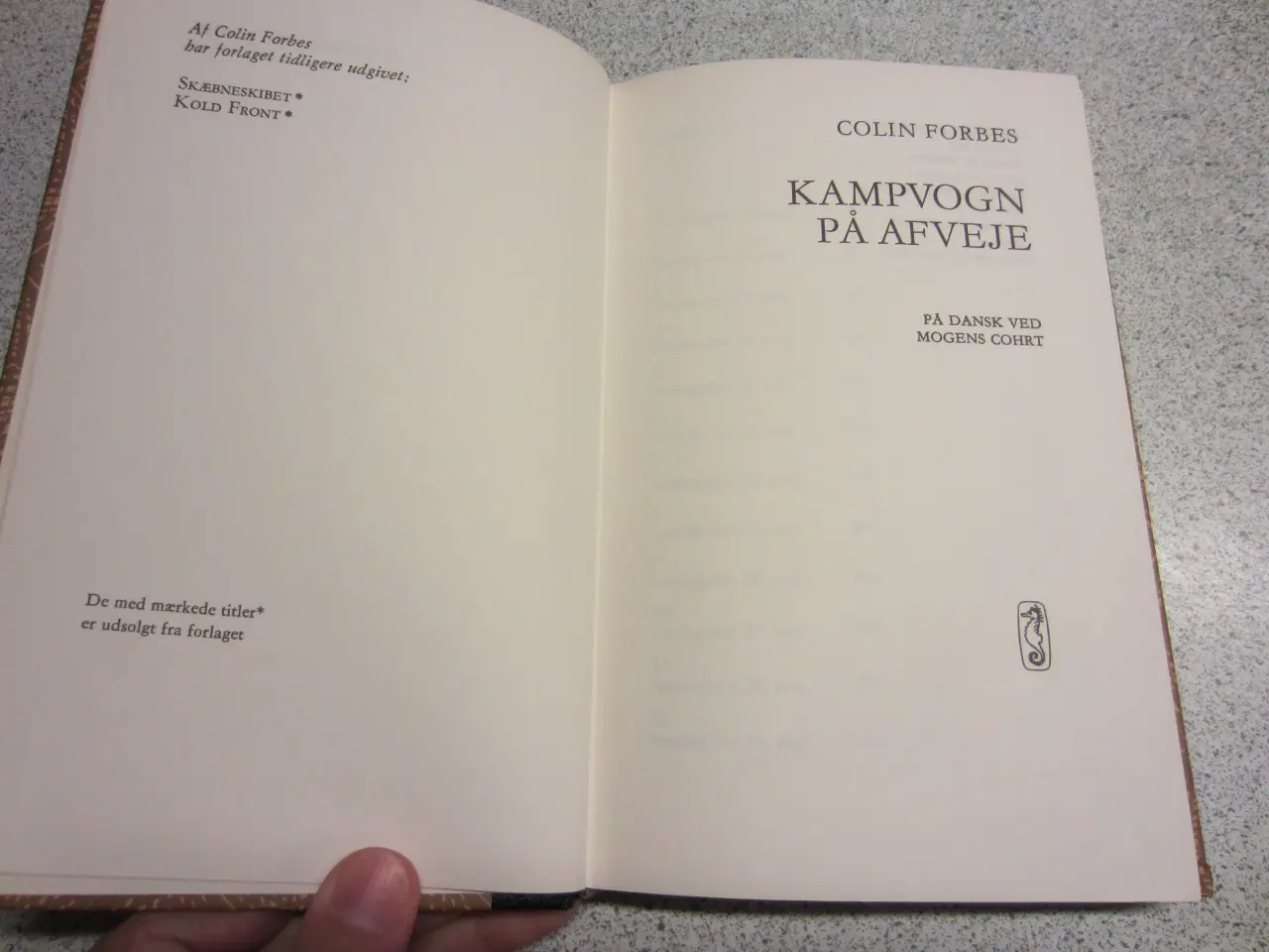 Billede 1 - Bog - Kampvogn på afveje af Colin Forbes