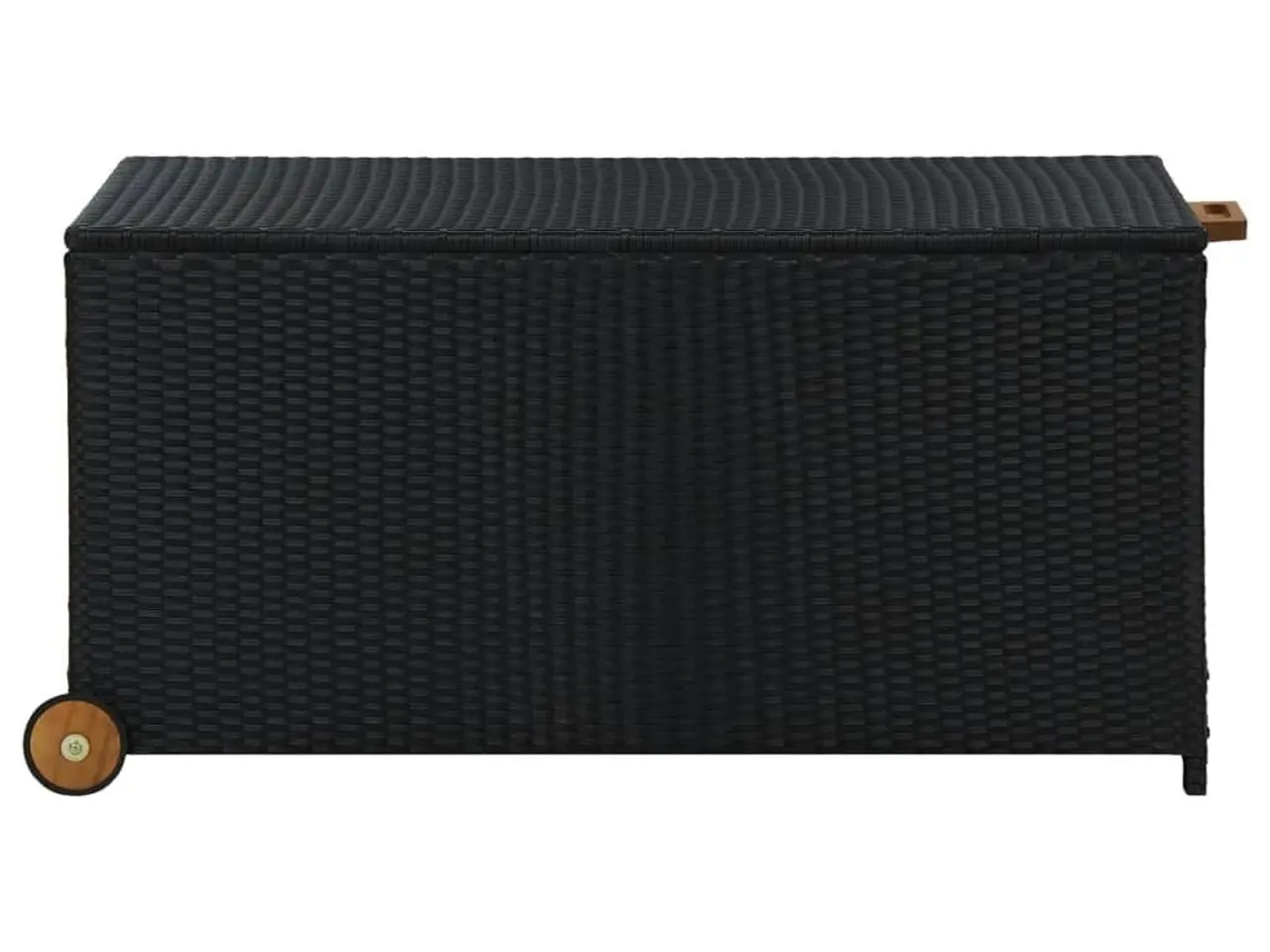 Billede 2 - Opbevaringskasse til haven 120 × 65 × 61 cm i sort polyrattan med hjul
