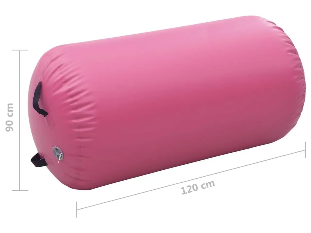 Billede 10 - Oppustelig gymnastikrulle med pumpe 120x90 cm PVC lyserød
