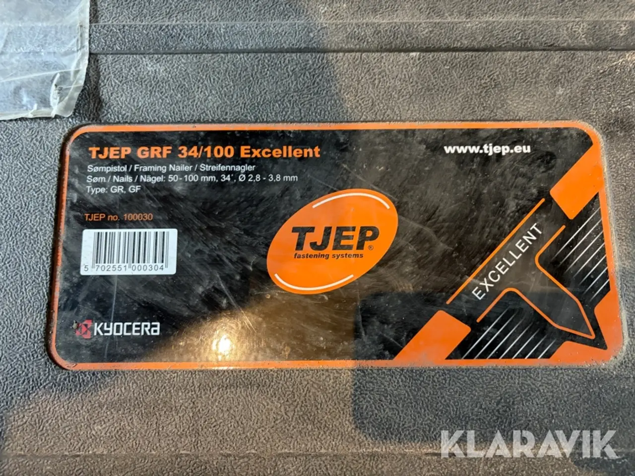 Billede 2 - Trykluftdrevet stavsømpistol TJEP GRF 34/100 Excellent 100030