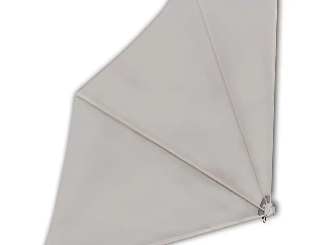 Billede 2 - Sammenklappelig sidemarkise til altan - creme 140 x 140 cm