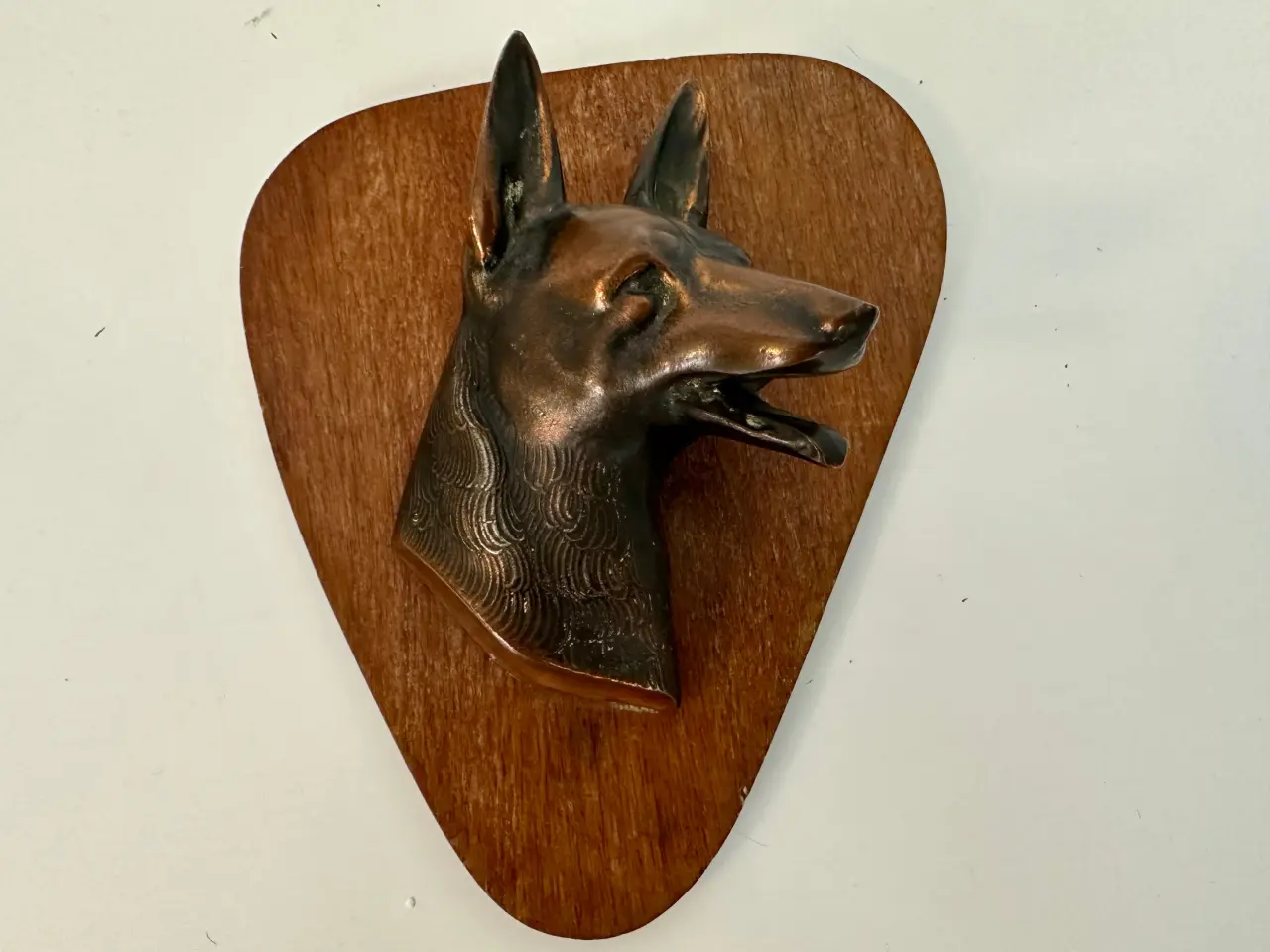 Billede 7 - Vægrelief i teak og bronze (hund)