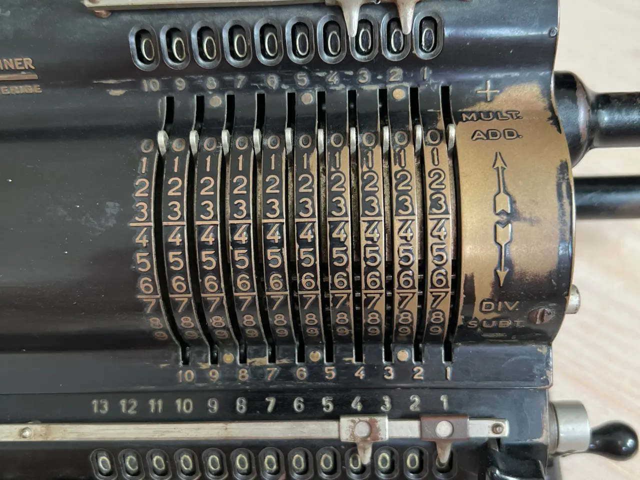 Billede 2 - Original-Odhner model 7 regnemaskine