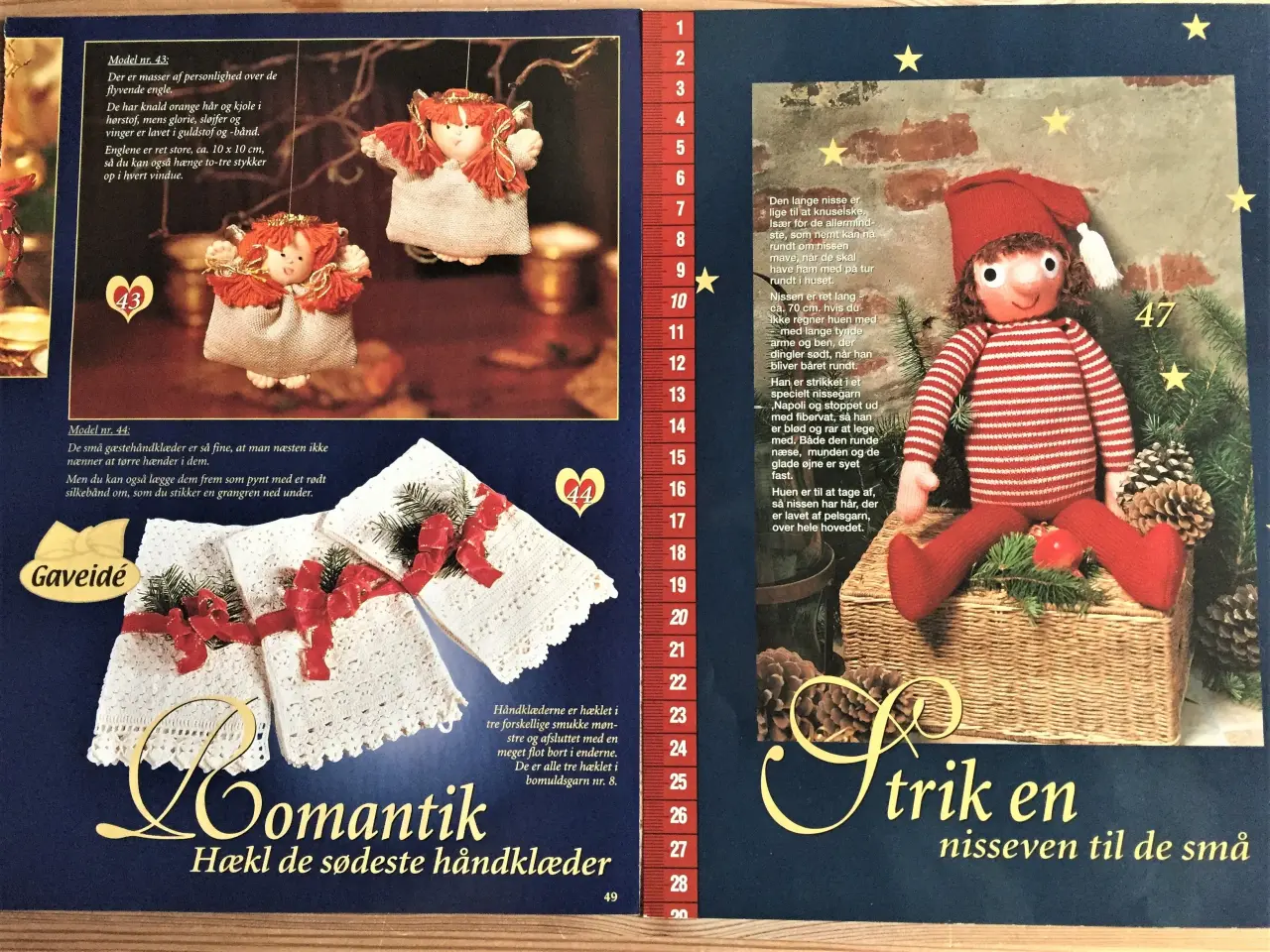 Billede 7 - Smuk hæklet juledug, julebroderier m.m.