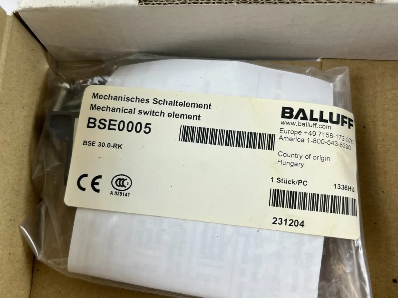 Billede 2 - Balluff BSE0005 BSE 30.0-RK Mechanical Element Cam