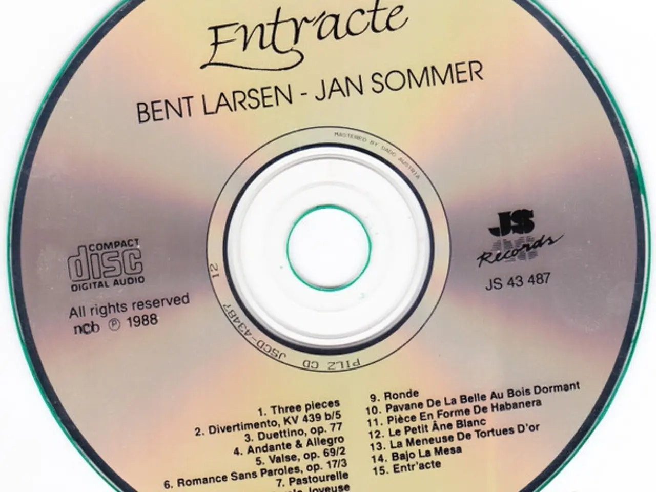 Billede 3 - Bent Larsen, Jan Sommer – Entr'acte – CD