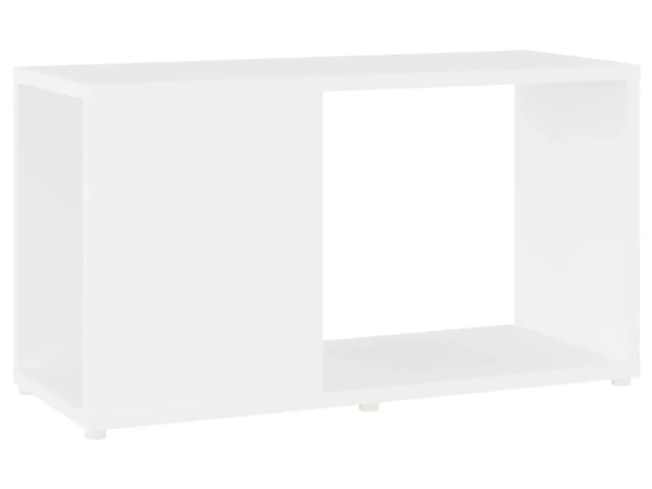 Billede 2 - Tv-bord 60x24x32 cm konstrueret træ hvid
