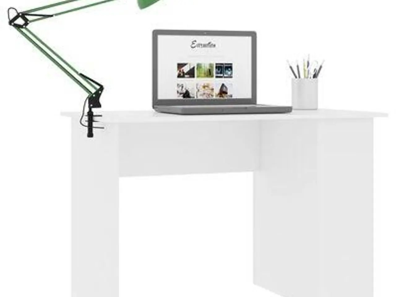 Billede 6 - Skrivebord med 2 hylder 110 x 60 x 73 cm - hvid