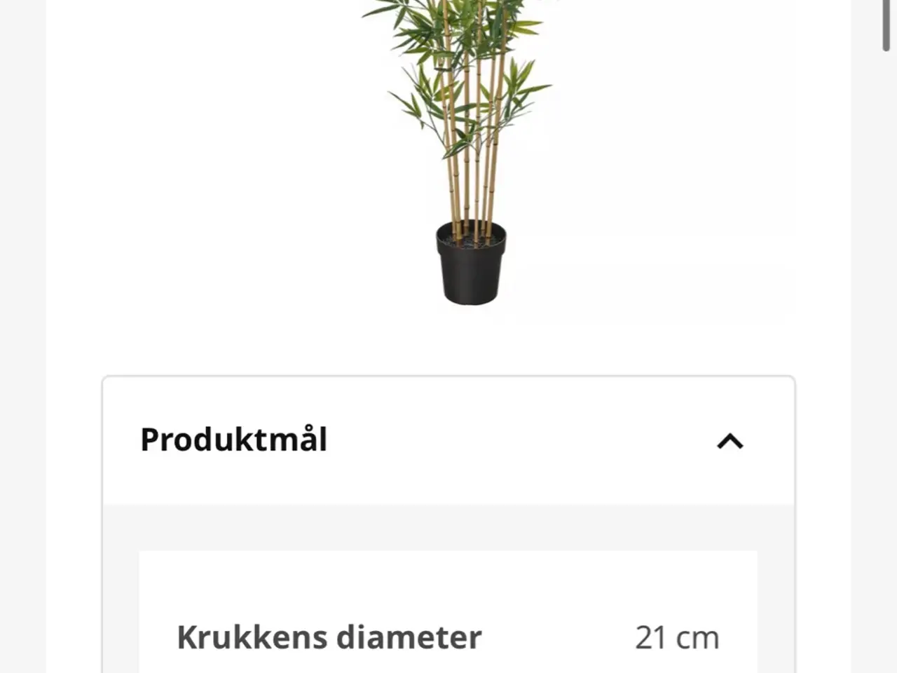Billede 1 - Kunstig bambus potteplante 