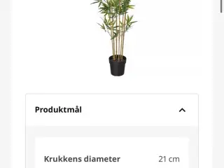 Kunstig bambus potteplante
