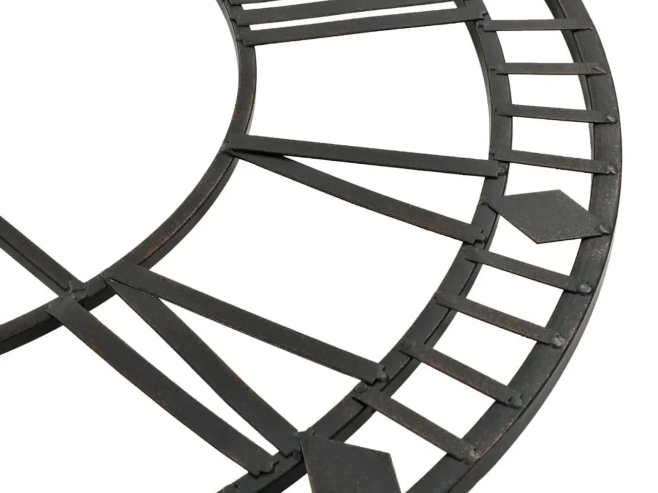Billede 5 - Vægur i vintagestil med kvarts-urværk metal 60 cm XXL