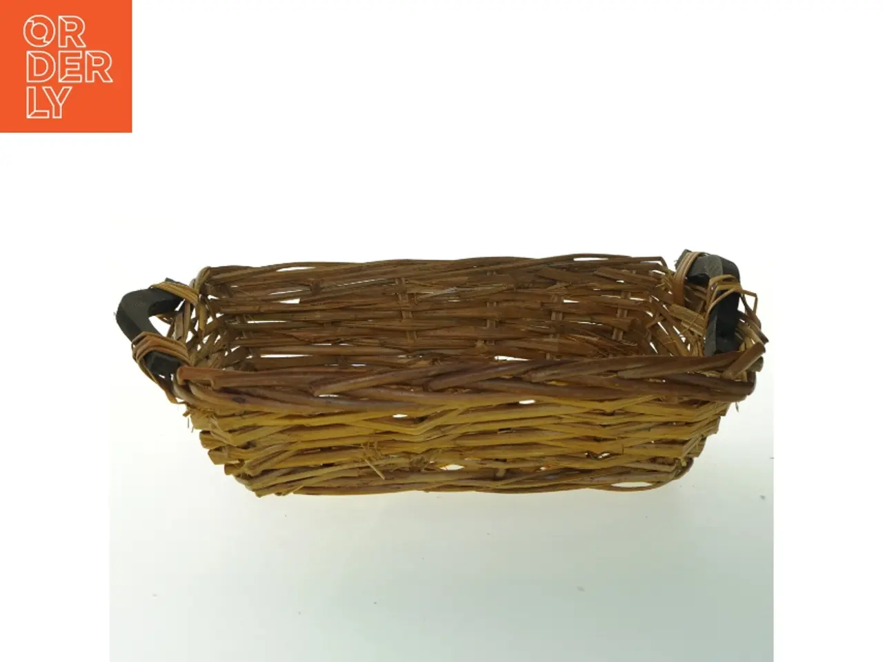 Billede 1 - Rektangulær flettet kurv (str. 27x13 cm)