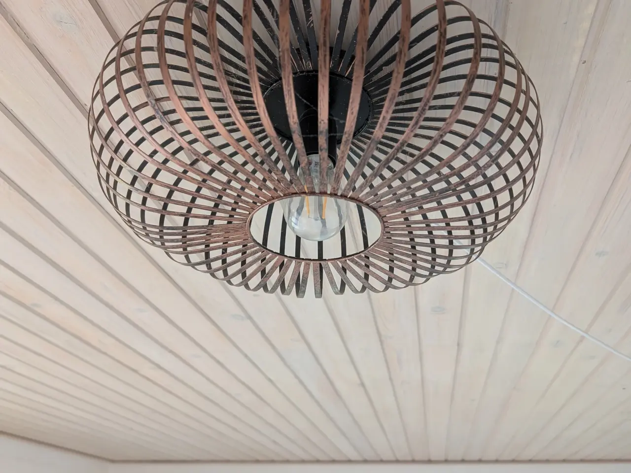 Billede 1 - Loftslampe cobberfarvet