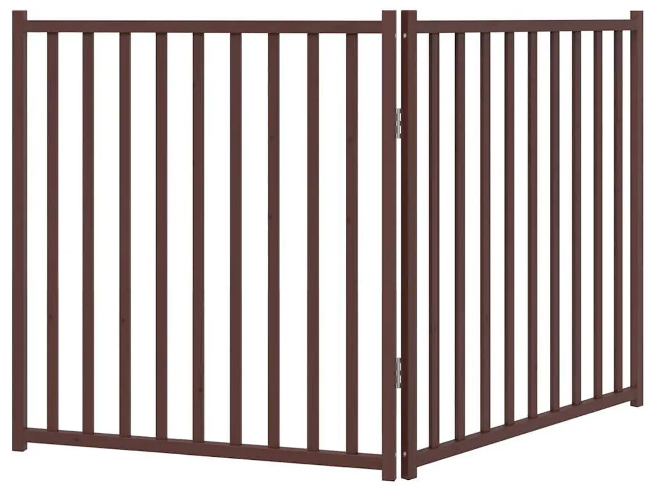 Billede 6 - Hundelåge 2 paneler 160 cm foldbar - brun egetræ
