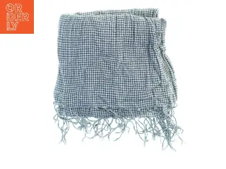 Blåt og hvidt ternet tæppe (str. 155 x 70 cm)