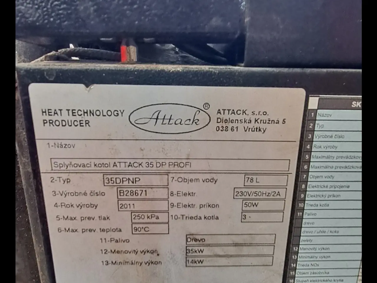 Billede 5 - Brændekedel. Attack DP 35 profi