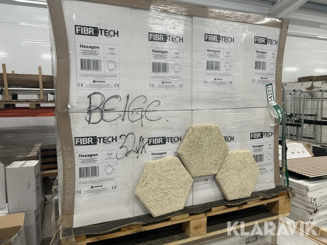 Billede 1 - Træbeton Hexagon Natural 1 palle, 576 styk