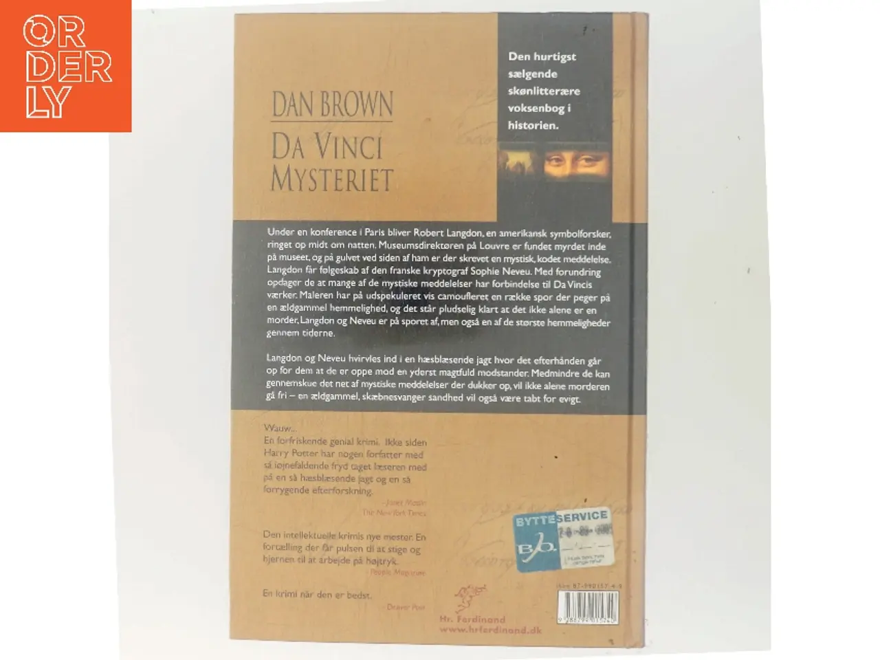 Billede 3 - Da Vinci Mysteriet af Dan Brown (Bog)