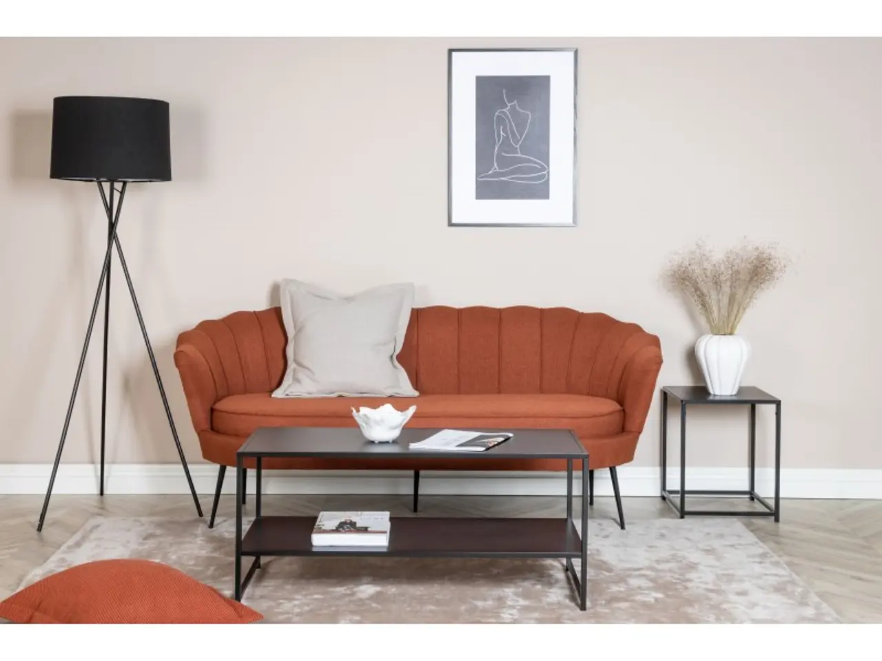 Billede 4 - Calais 3 personers Sofa - Sort og - Rød