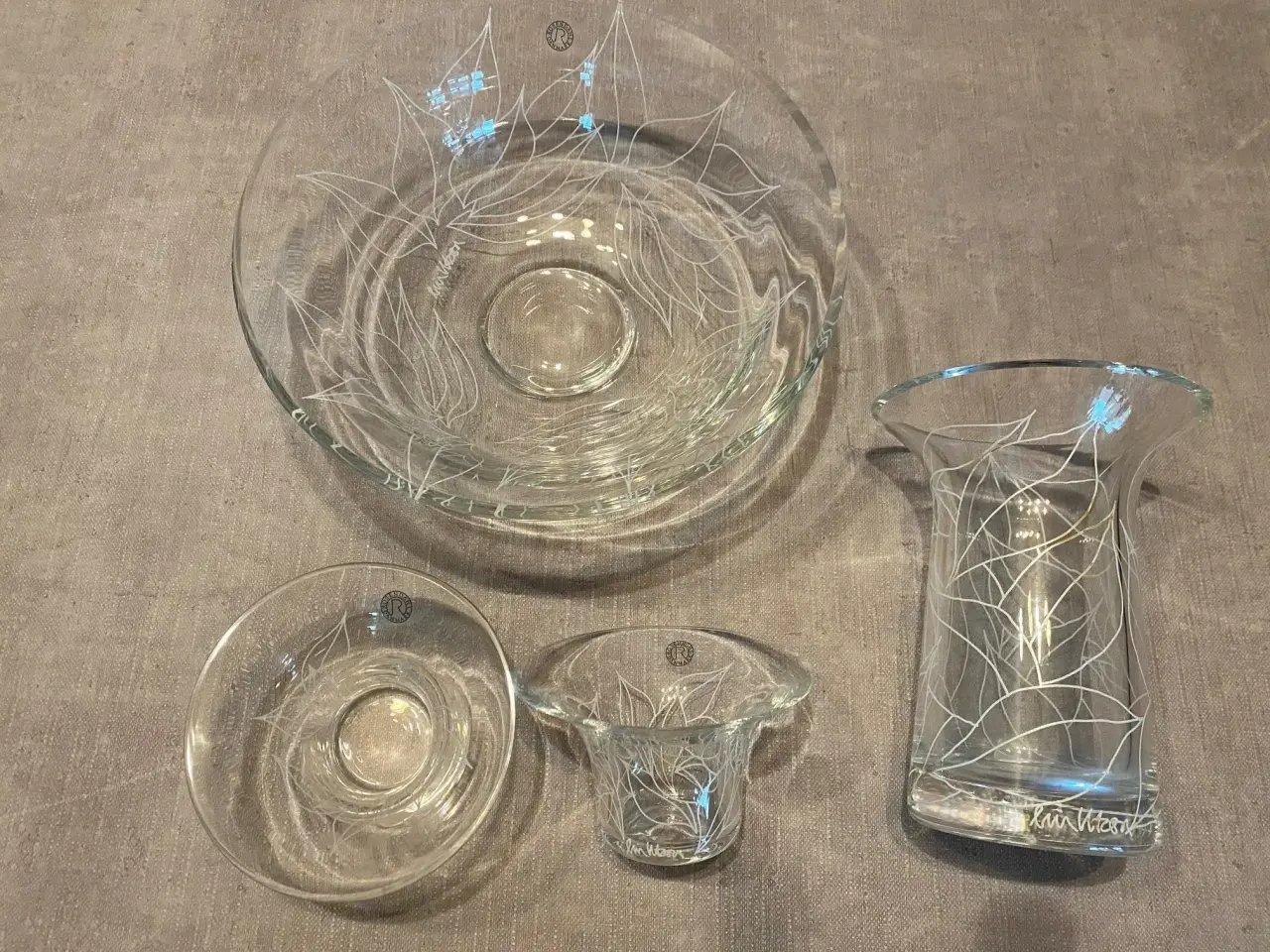 Billede 1 - Rosendahl Filigran glasskål, lysestager og vase