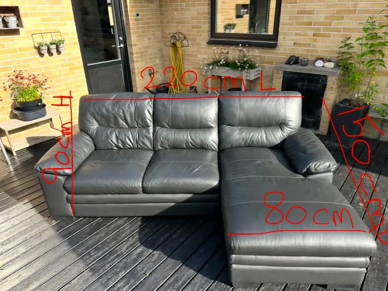 Billede 3 - Sort Chaiselong