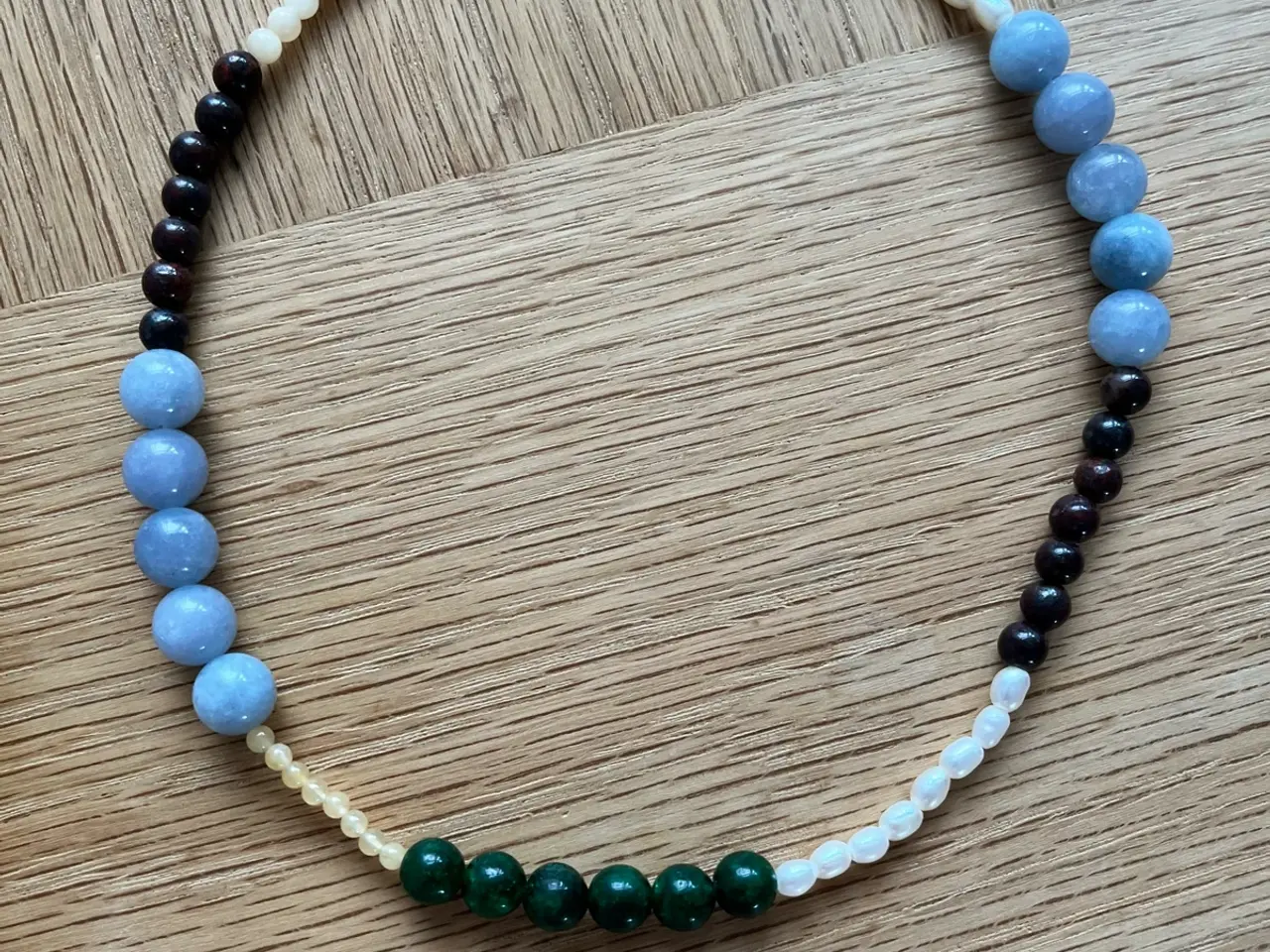 Billede 2 - Elegant perle & naturstens halskæde fra Enamel