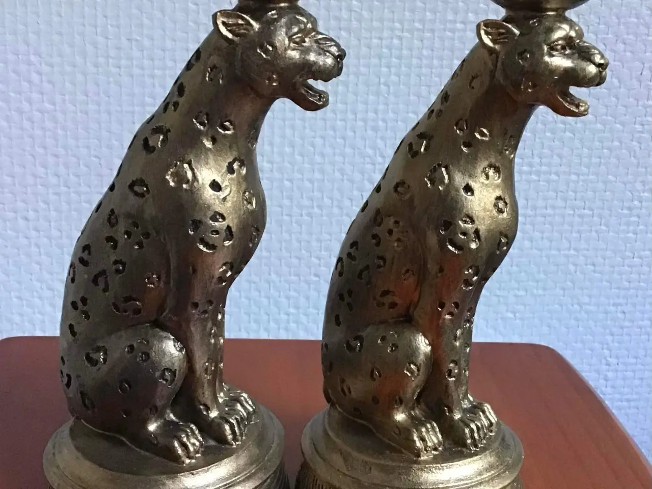 Billede 1 - 2 Leopard lysestager