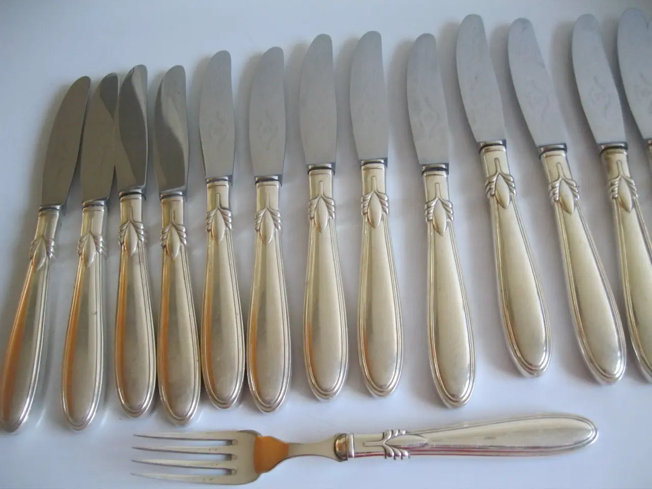 Billede 1 - Sextus 15 stk. sølvplet knive 22 cm
