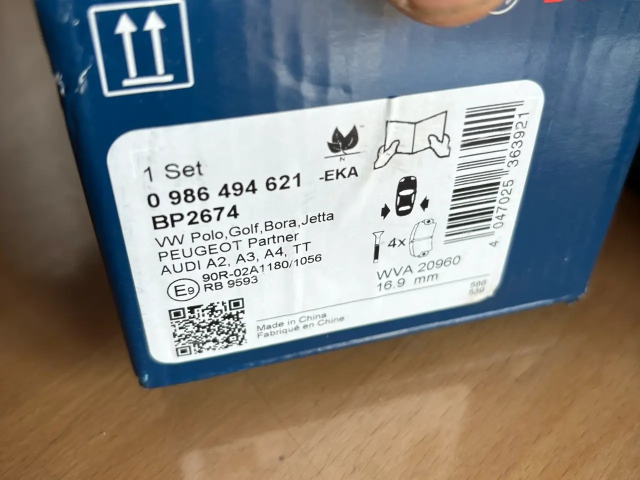 Billede 3 - Nye Bagbremser Bosch Vw