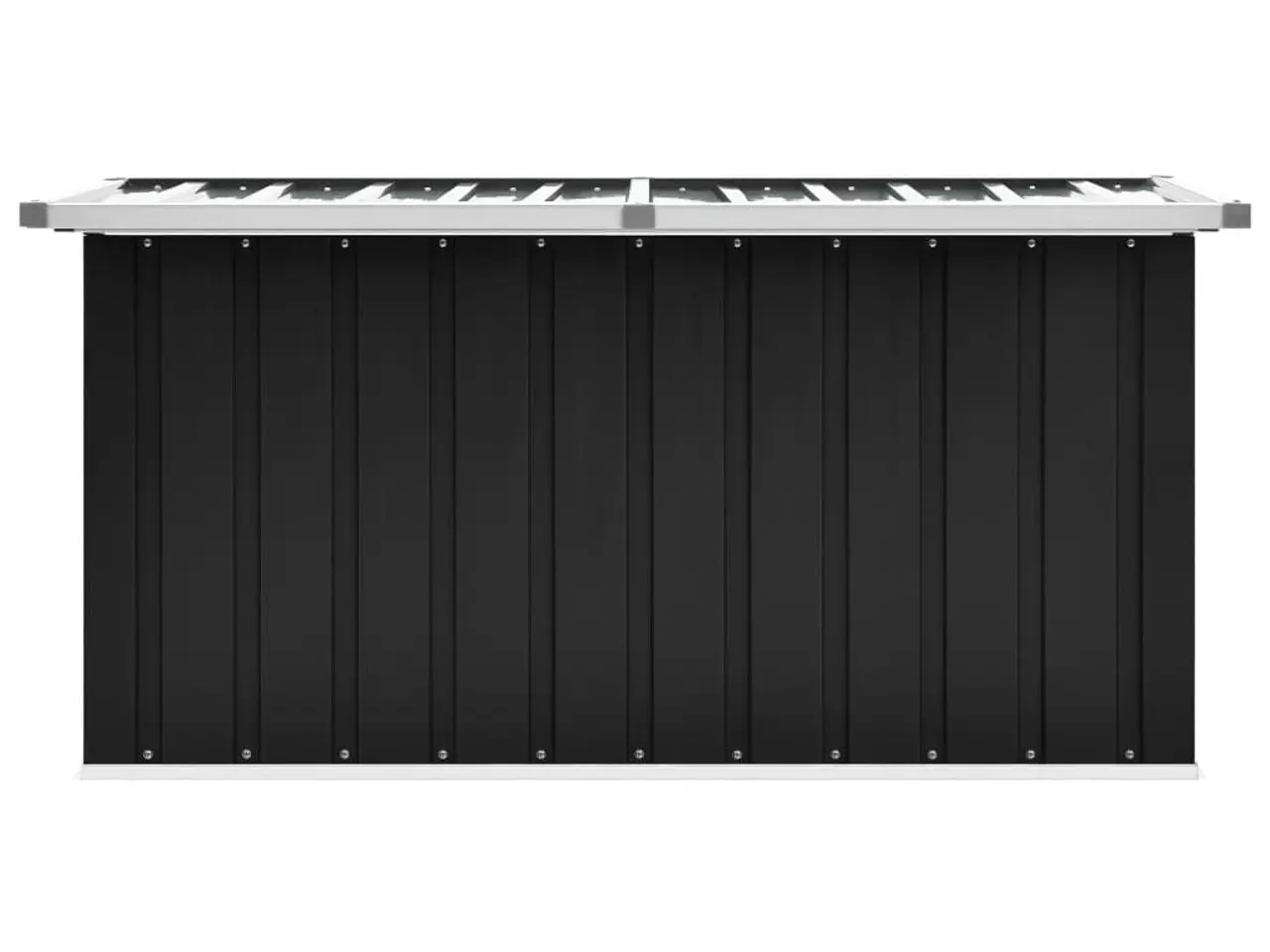 Billede 4 - Hyndeboks 129×67×65 cm - antracitgrå opbevaringskasse i galvaniseret stål
