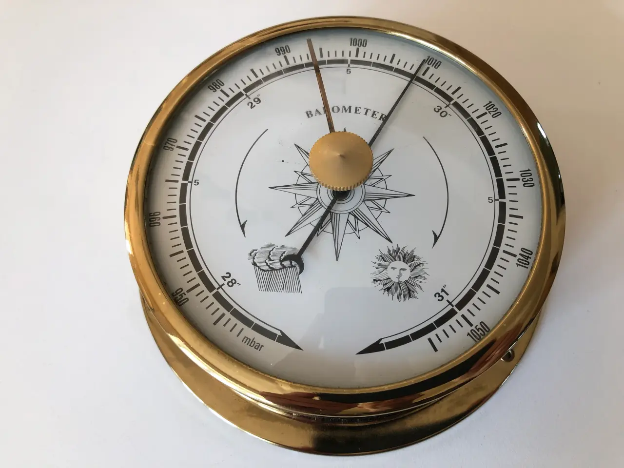 Billede 1 - Skibsbarometer i messing