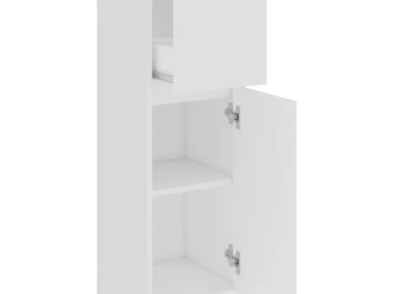 Billede 6 - Badeværelsesskab 30×30×95 cm i hvidt konstrueret træ