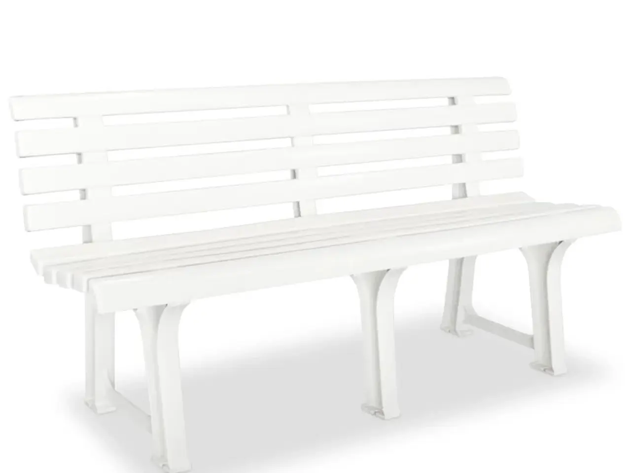 Billede 1 - Havebænk i plastik - 145,5 cm, hvid