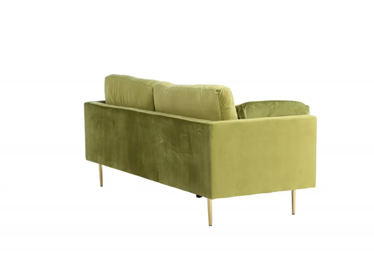 Billede 20 - Boom Sofa Grøn Velour med messingfarvet stålben