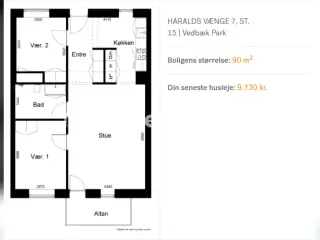 Hyggelig lejlighed i Rudersdal